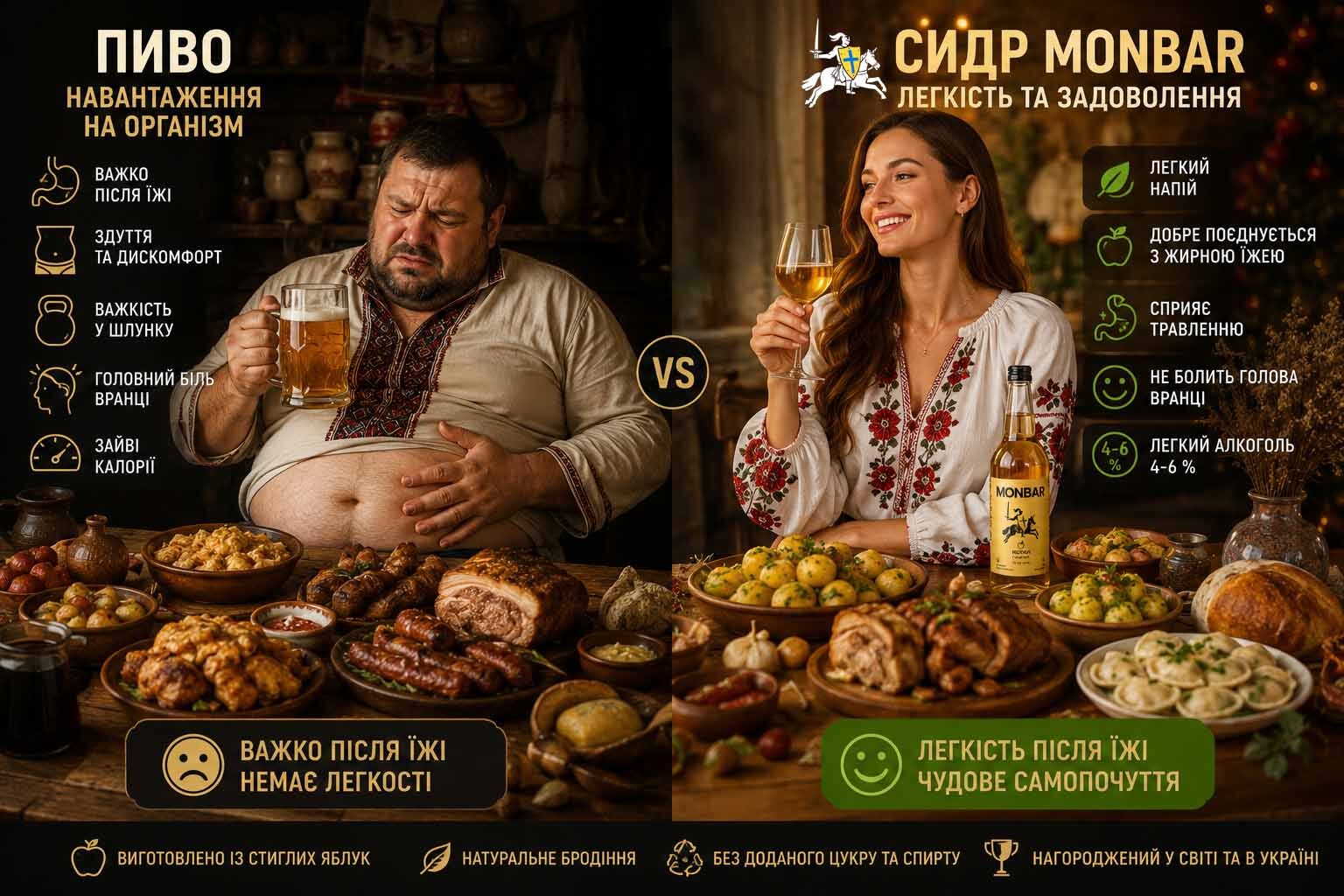 пиво важче за сидр: порівняння