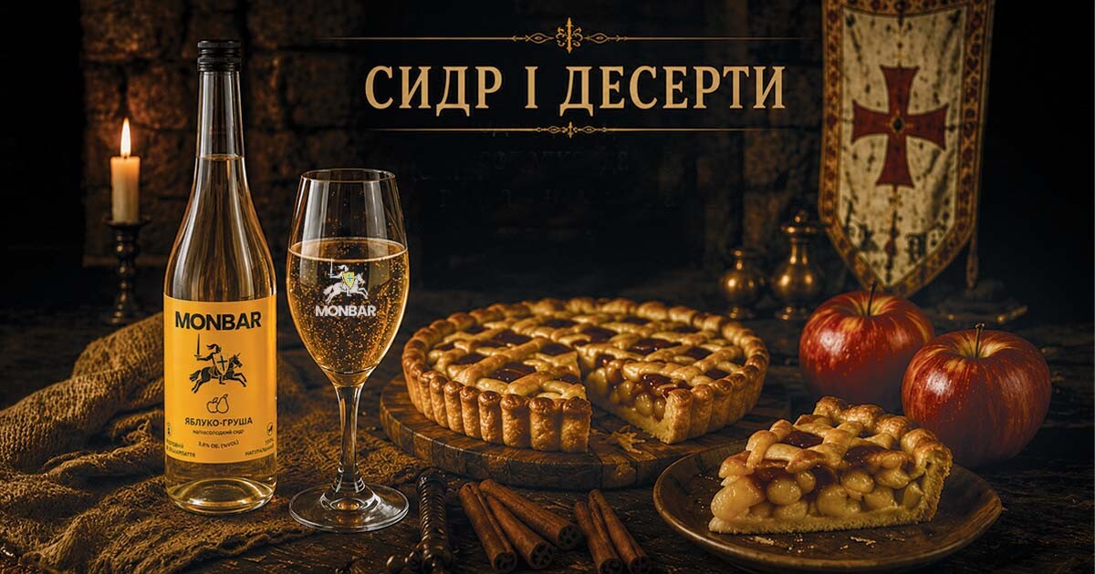 Сидр Monbar з яблучним пирогом