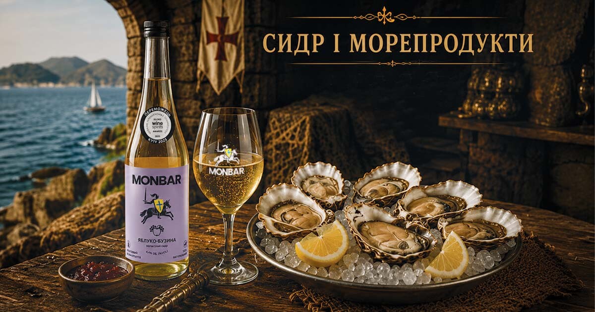 Сидр Monbar з морепродуктами