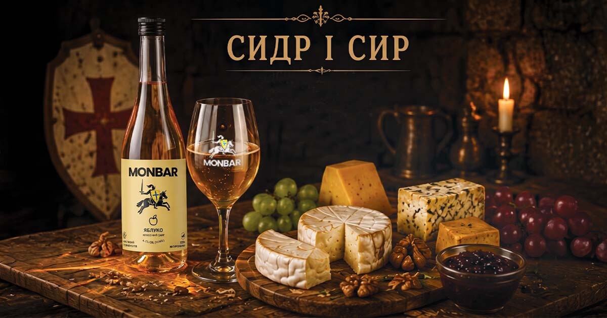 З чим пити сидр — сидр Monbar із сиром